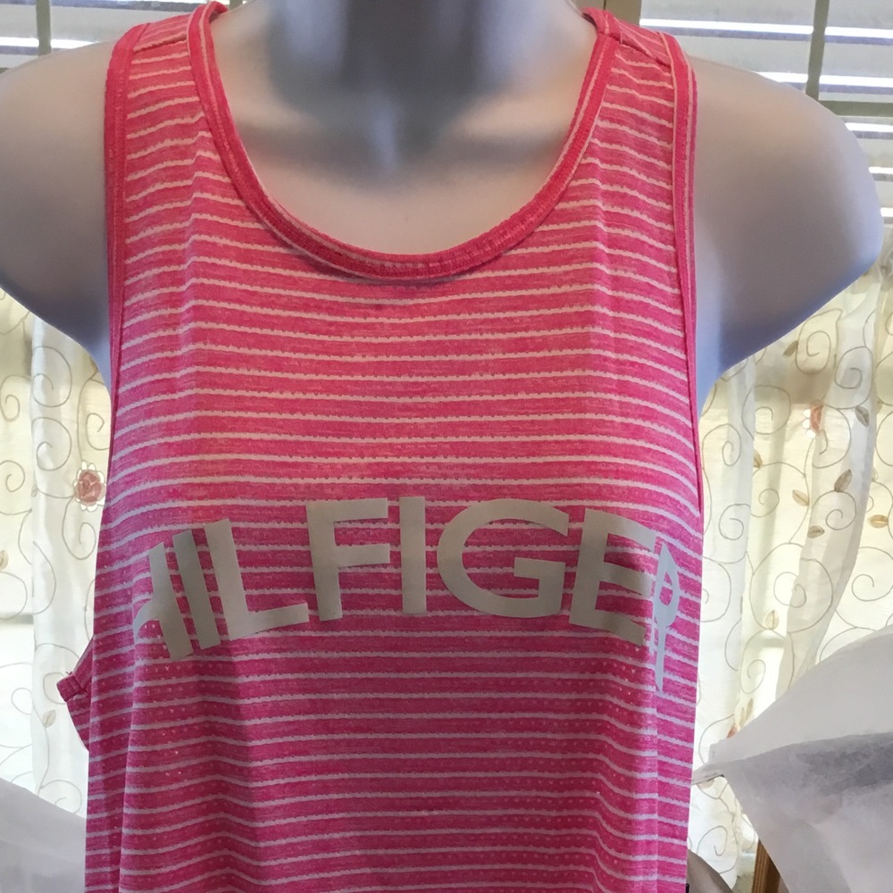 Tommy Hilfiger Sport Pink and White Stripe